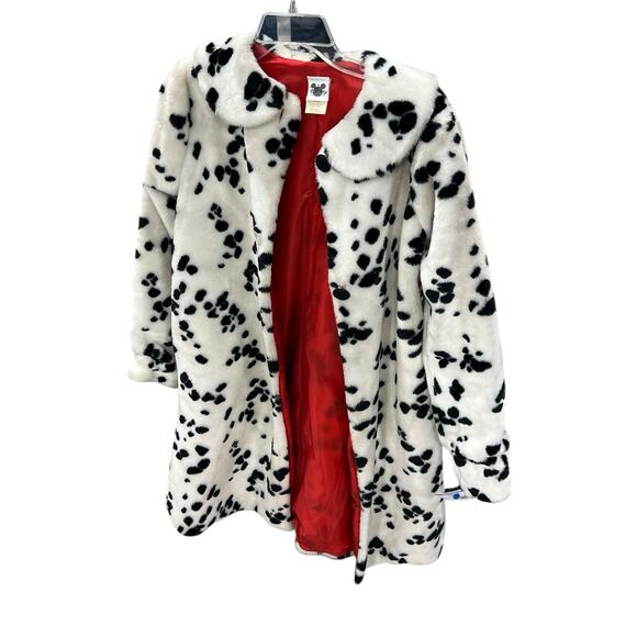 Disney Sweaters - RARE Vintage The Disney Catalog Faux Fur Cruella Devil Coat XL Halloween costume